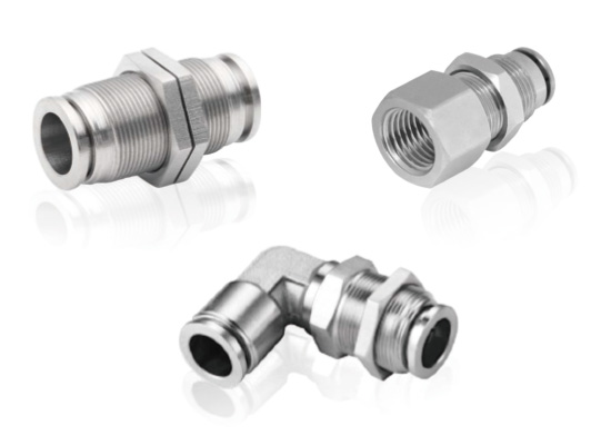 SPM, SPMF & SPML Series Stainless Steel Push-in Fittings