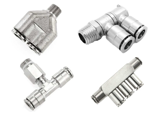 BPX, BP2H, BPEL and BPK Series Full Brass Nickel Plated Push-in Fittings