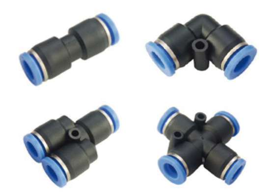 PU, PV, PY & PZA Series Pneumatic Push-in Union Fittings